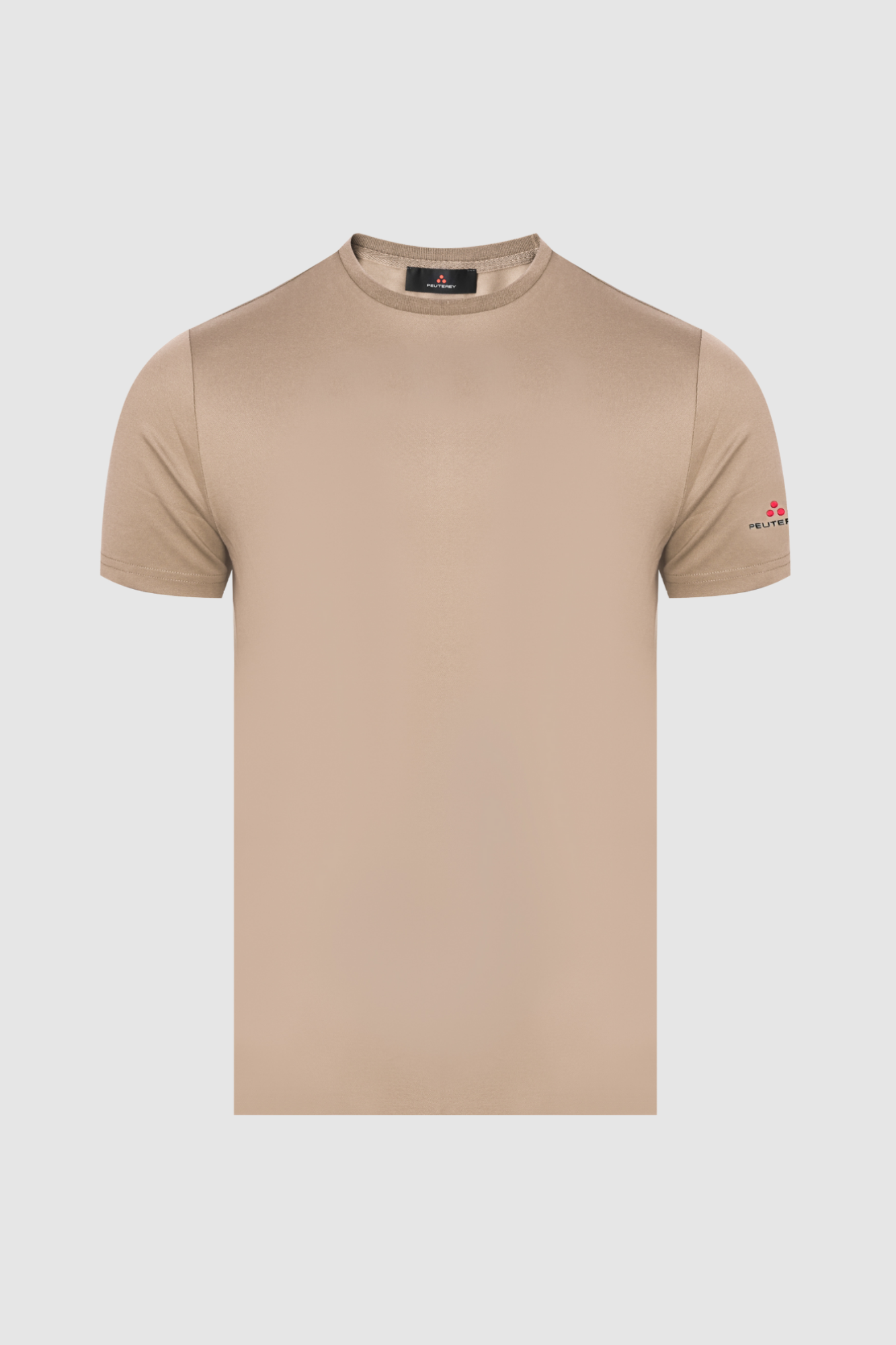 Peuterey beżowy T-shirt z logo