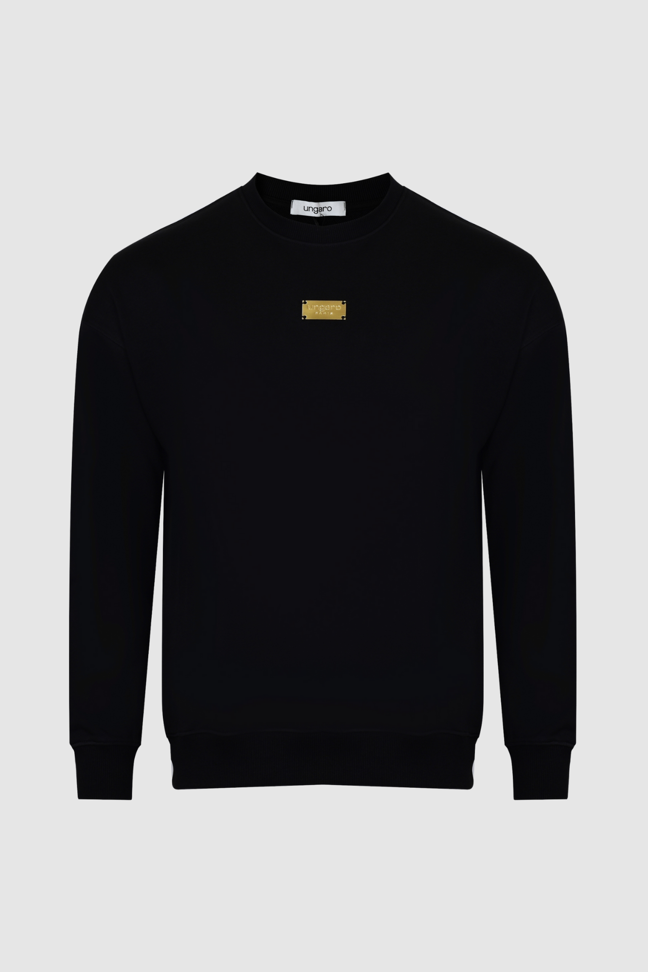Ungaro czarna bluza z metalową plakietką