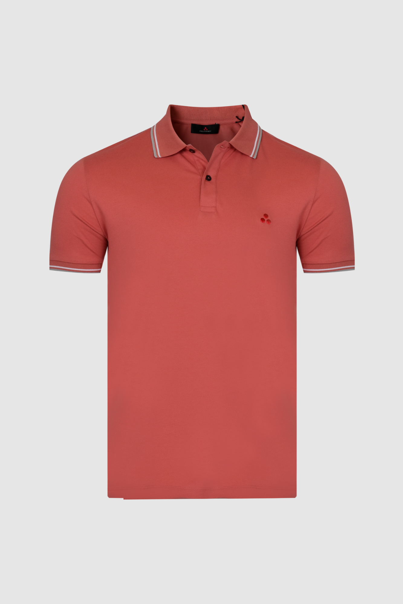 Peuterey czerwone polo z haftowanym logo