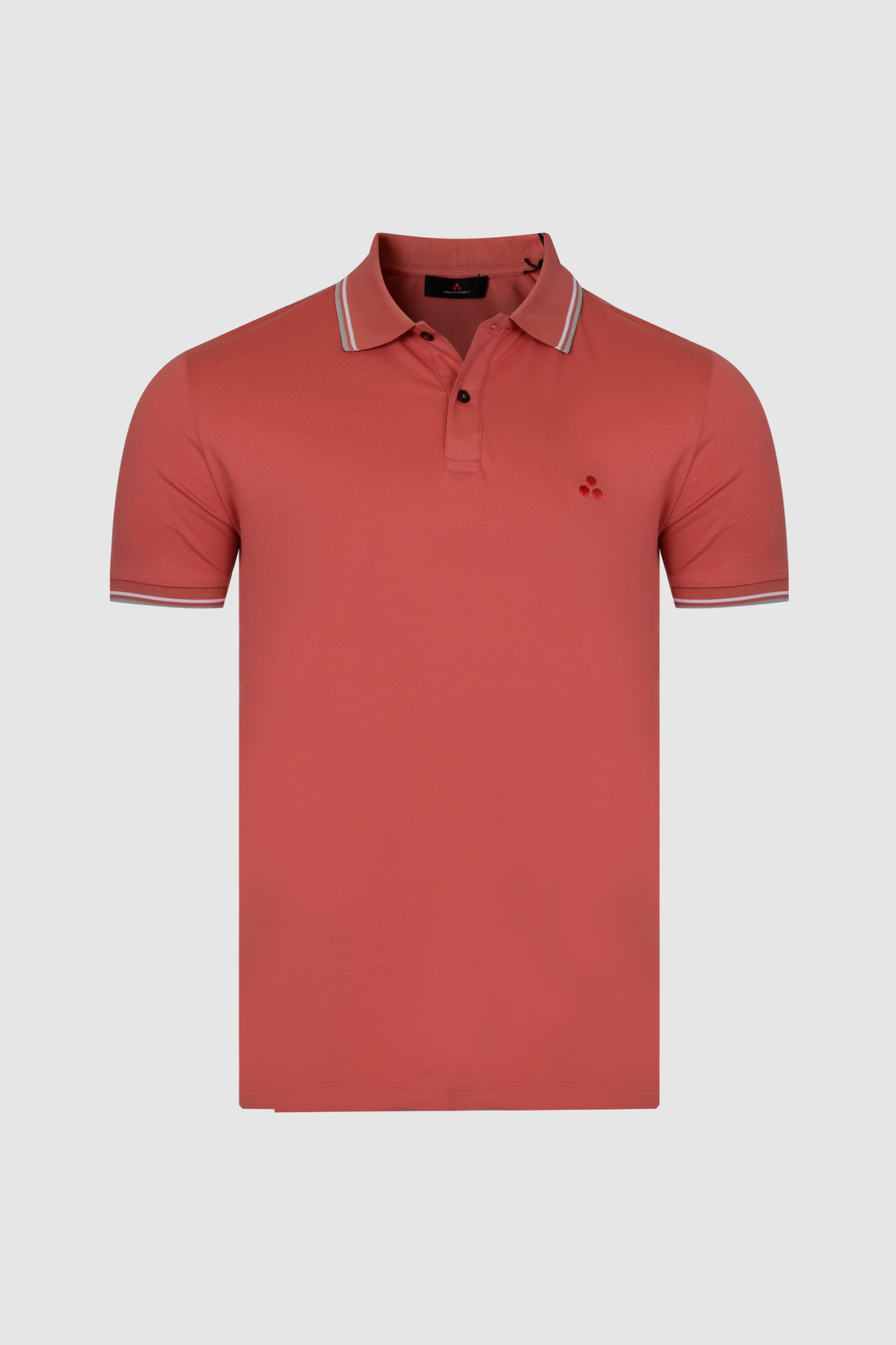 Peuterey czerwone polo z haftowanym logo