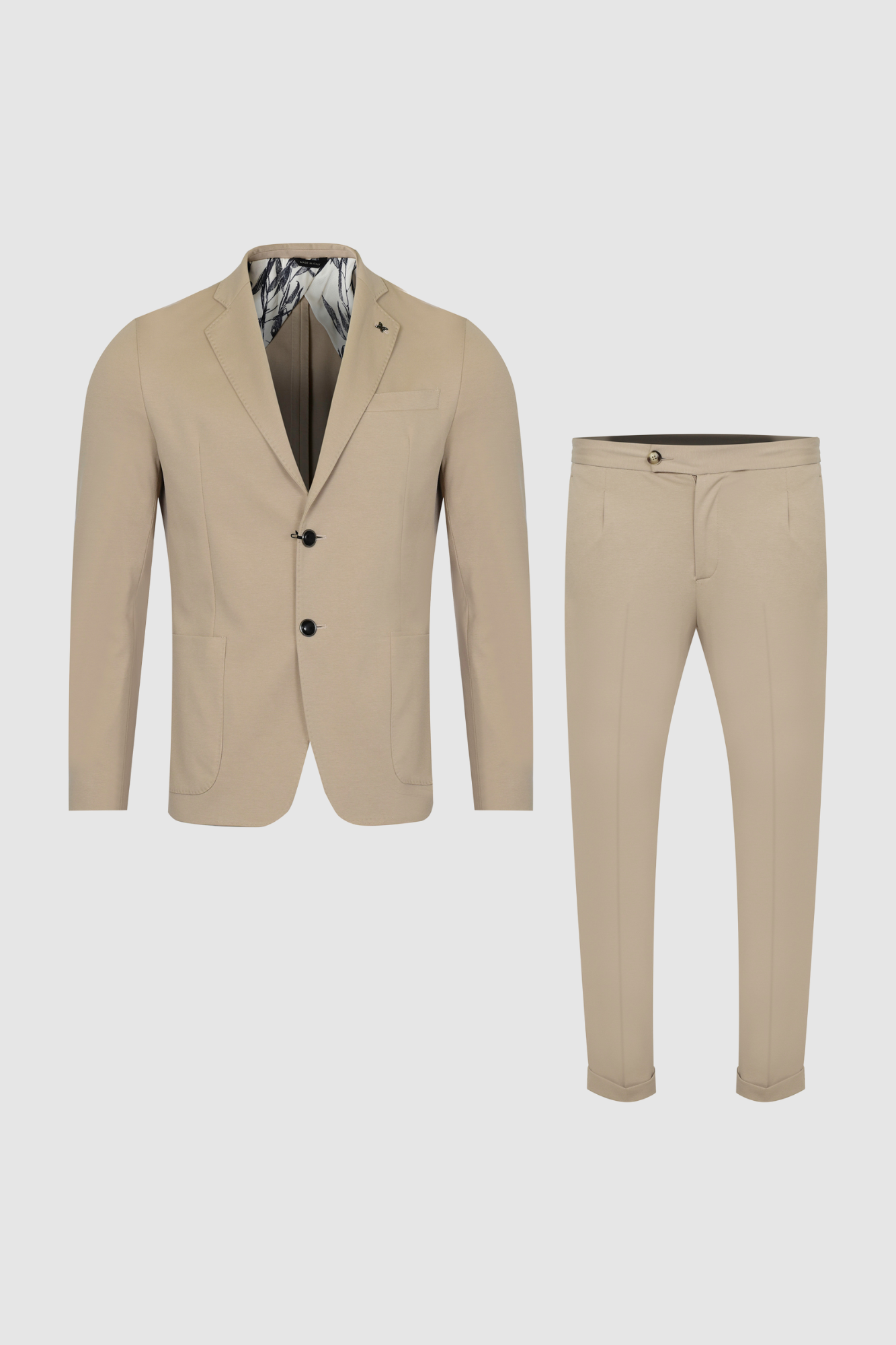 Ungaro beżowy garnitur z długimi spodnimi
