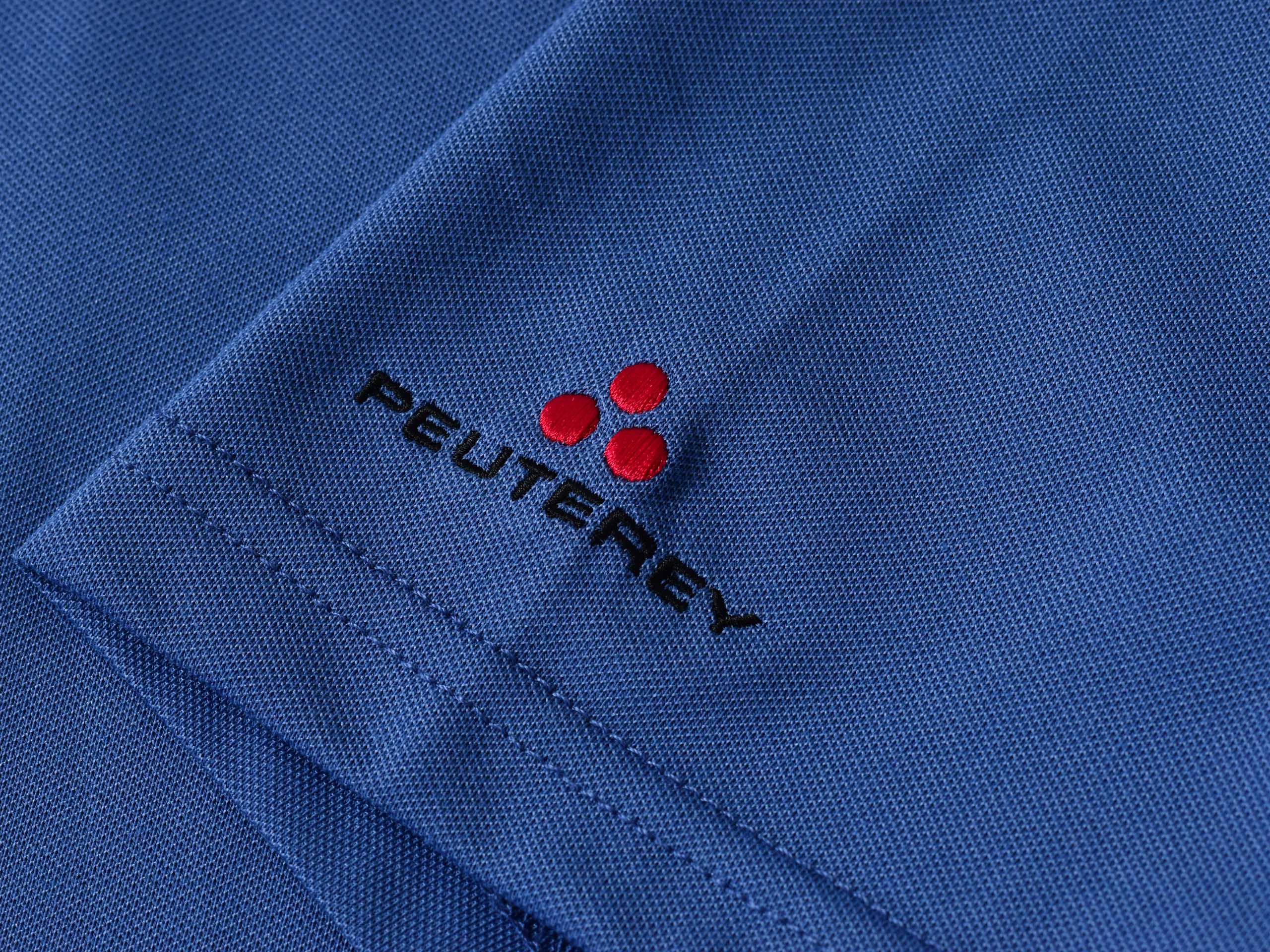 Peuterey niebieski T-shirt z logo