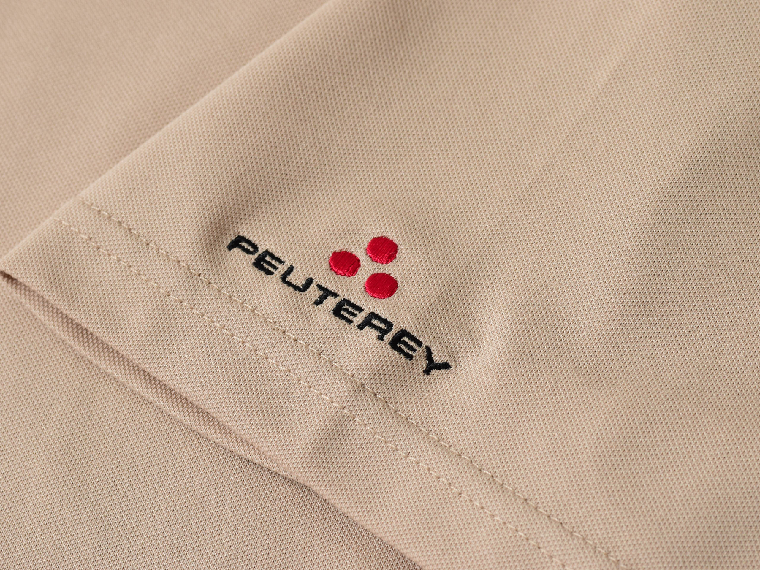 Peuterey beżowy T-shirt z logo