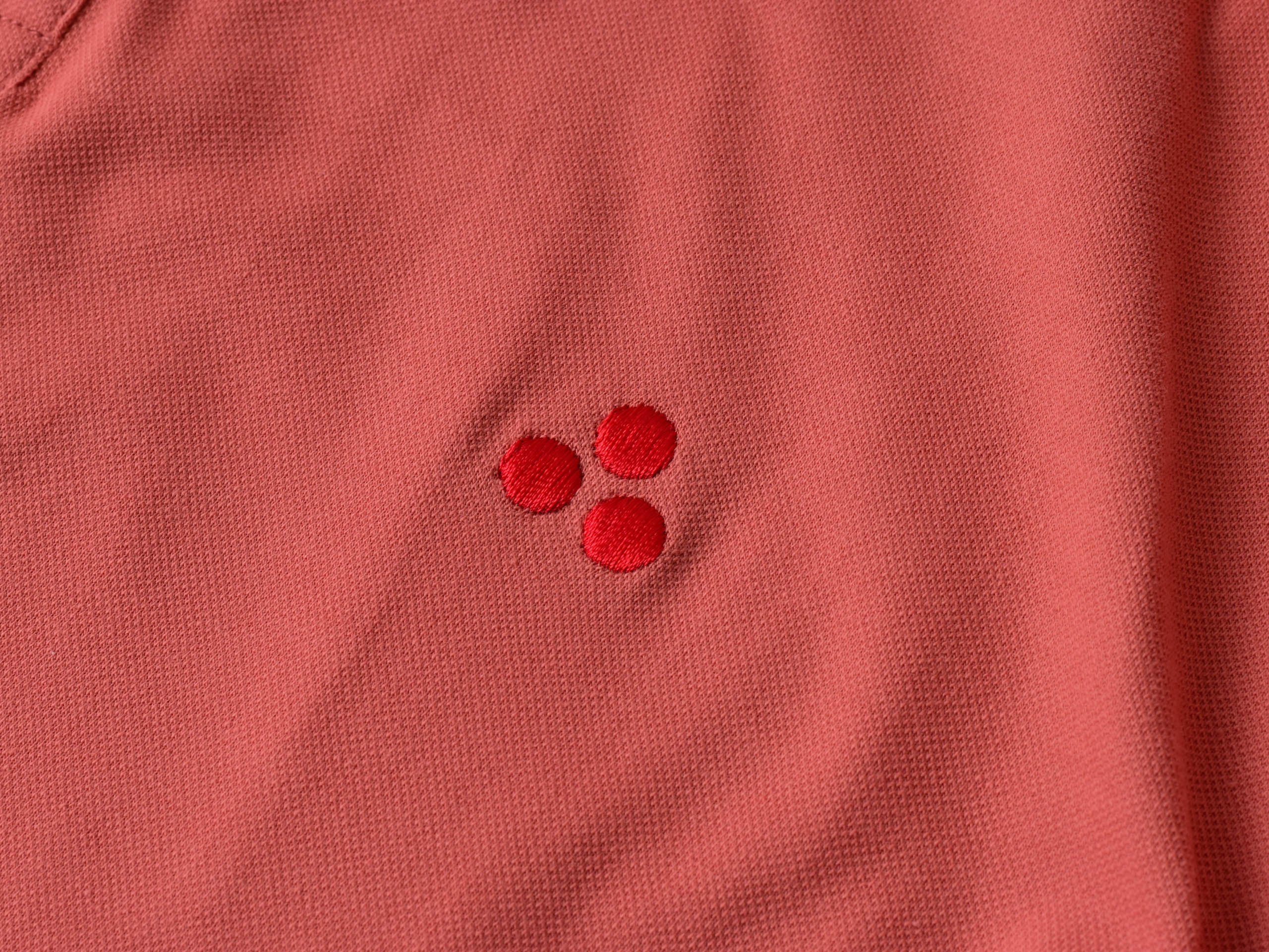 Peuterey czerwone polo z haftowanym logo